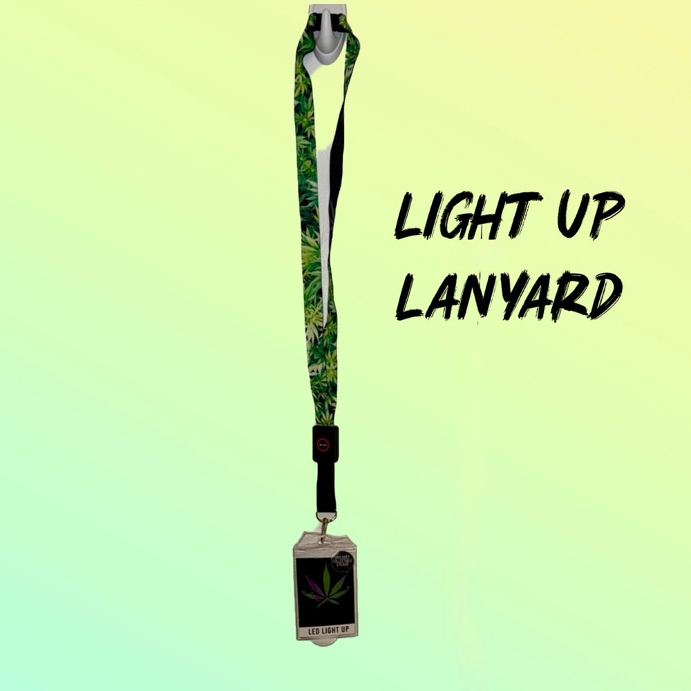 Bioworld Green Leaf LED Lanyard, NEW, light up, multi settings - Picture 3 of 6